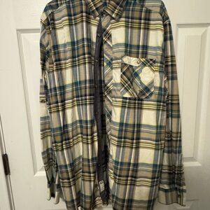 Plaid Button-Up Shirt, 2xl